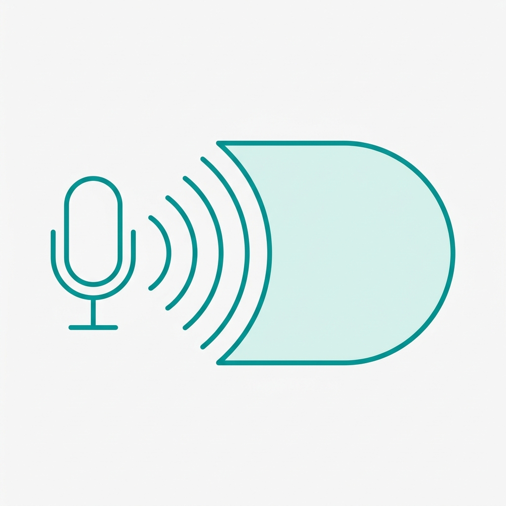 語音透過聲波進入 LLM 節點的示意